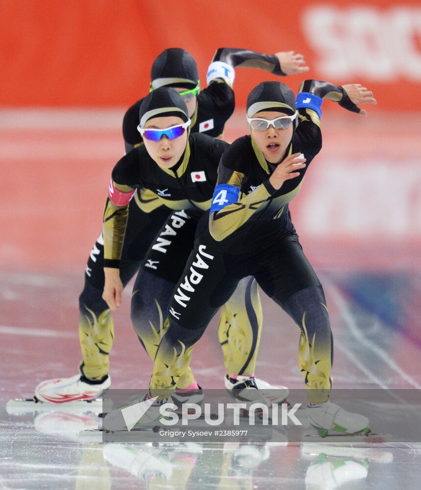 2014 Winter Olympics. Speed skating. Women. Team pursuit. Finals