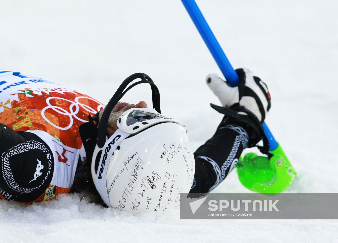 2014 Winter Olympics. Alpine skiing. Men. Slalom