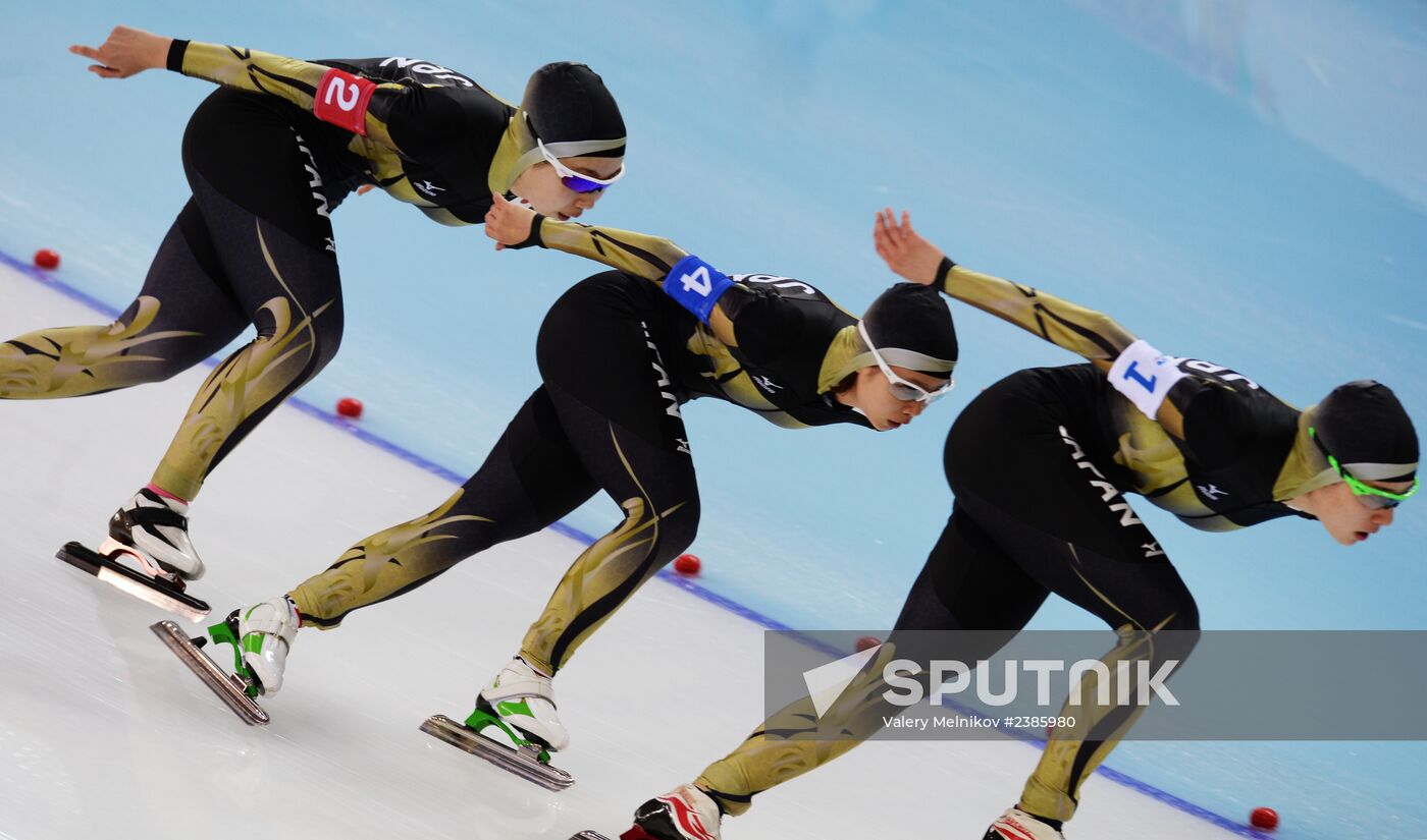 2014 Winter Olympics. Speed skating. Women. Team pursuit. Finals