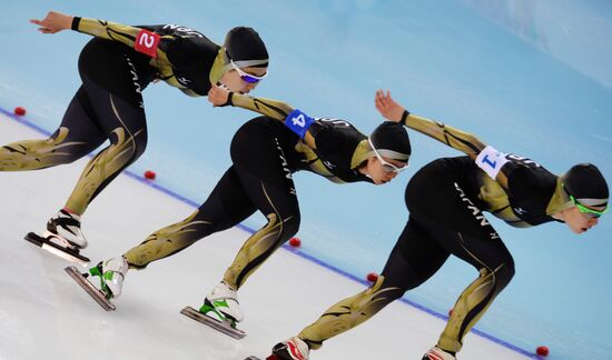 2014 Winter Olympics. Speed skating. Women. Team pursuit. Finals