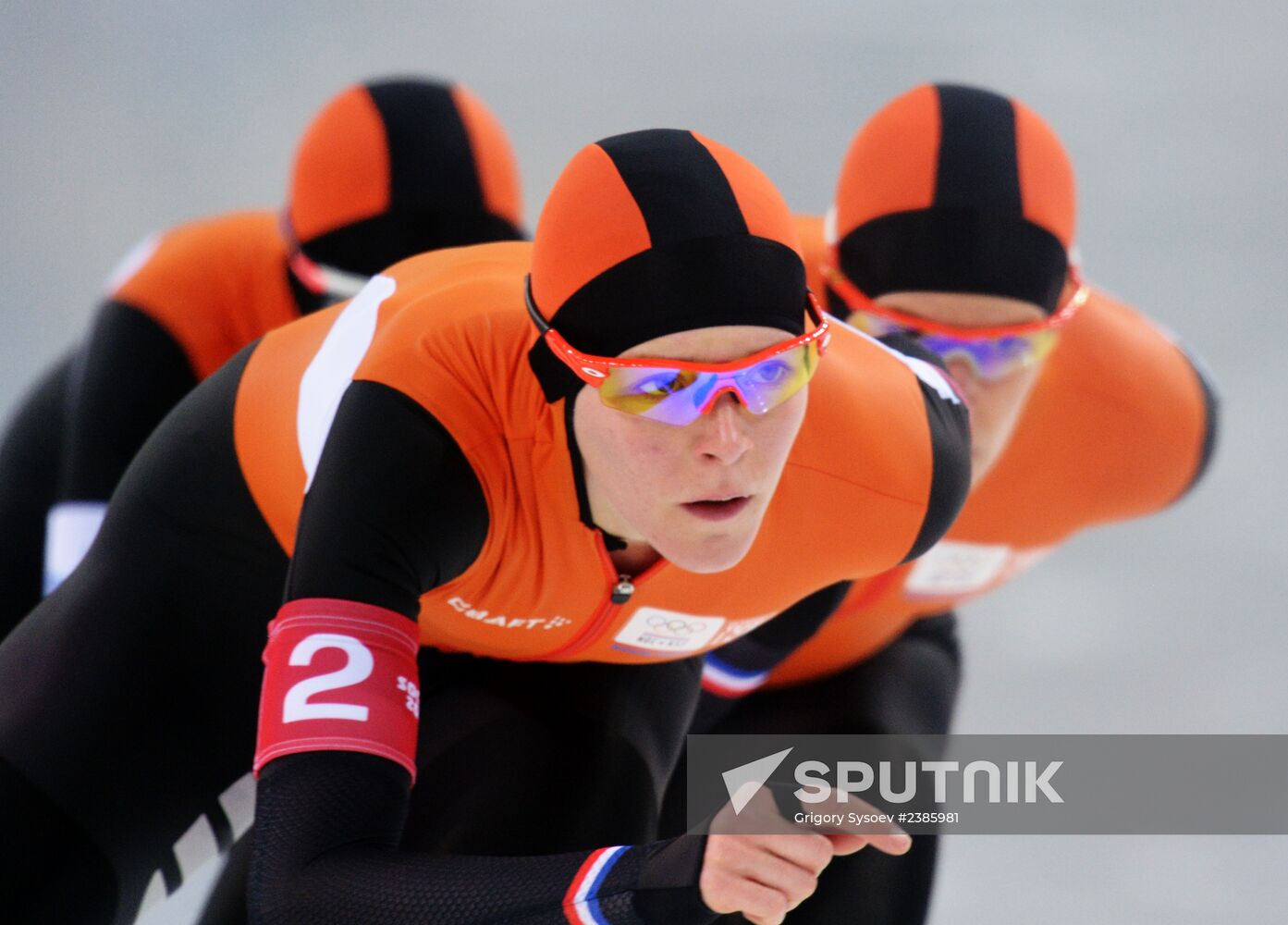 2014 Winter Olympics. Speed skating. Women. Team pursuit. Finals