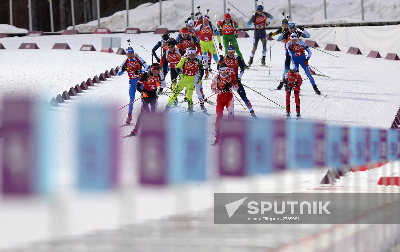 2014 Winter Olympics. Biathlon. Men. Relay