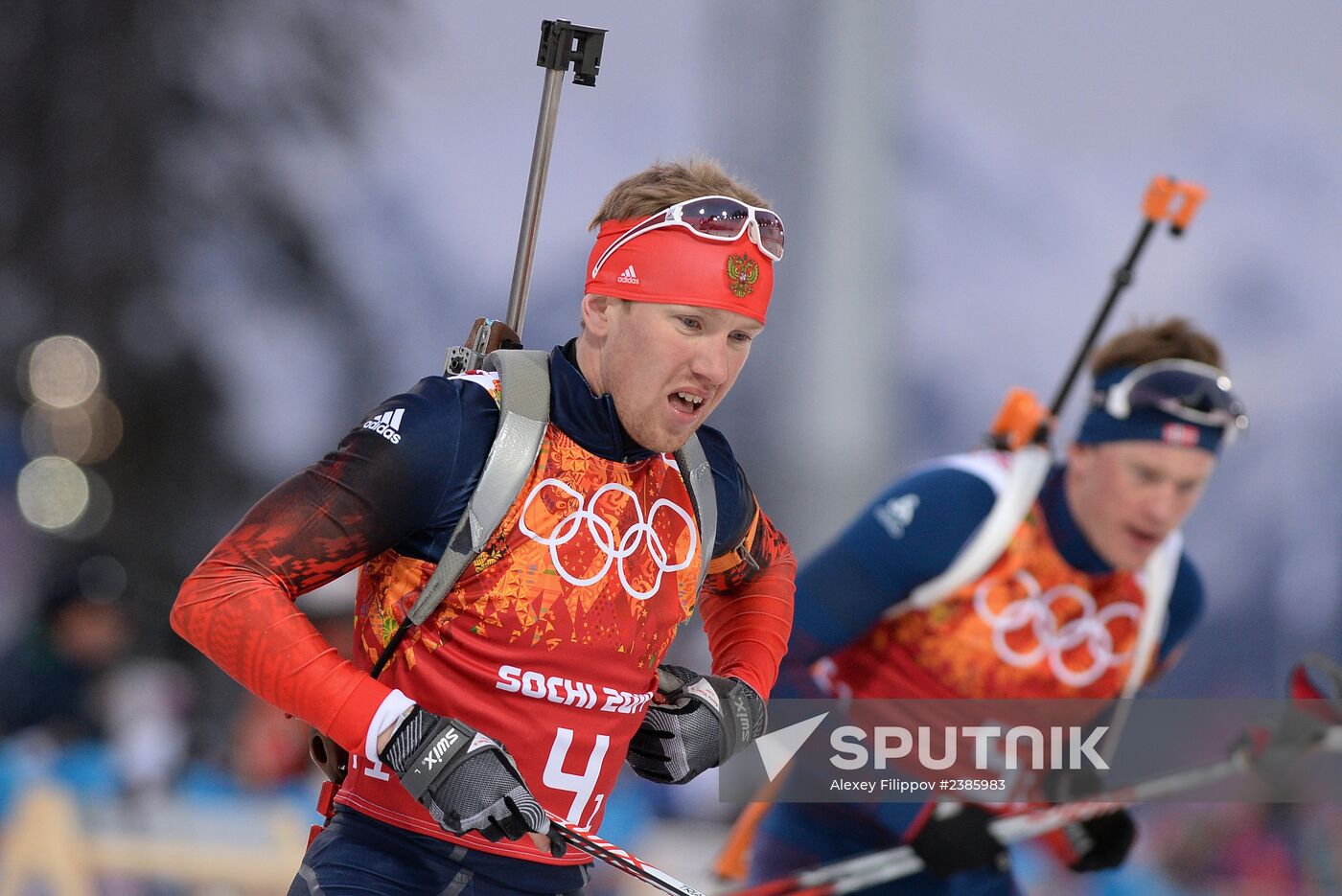 2014 Winter Olympics. Biathlon. Men. Relay