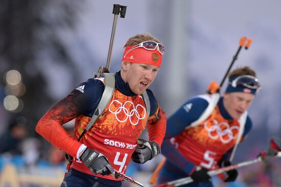 2014 Winter Olympics. Biathlon. Men. Relay