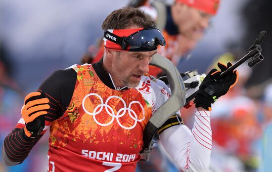 2014 Winter Olympics. Biathlon. Men. Relay