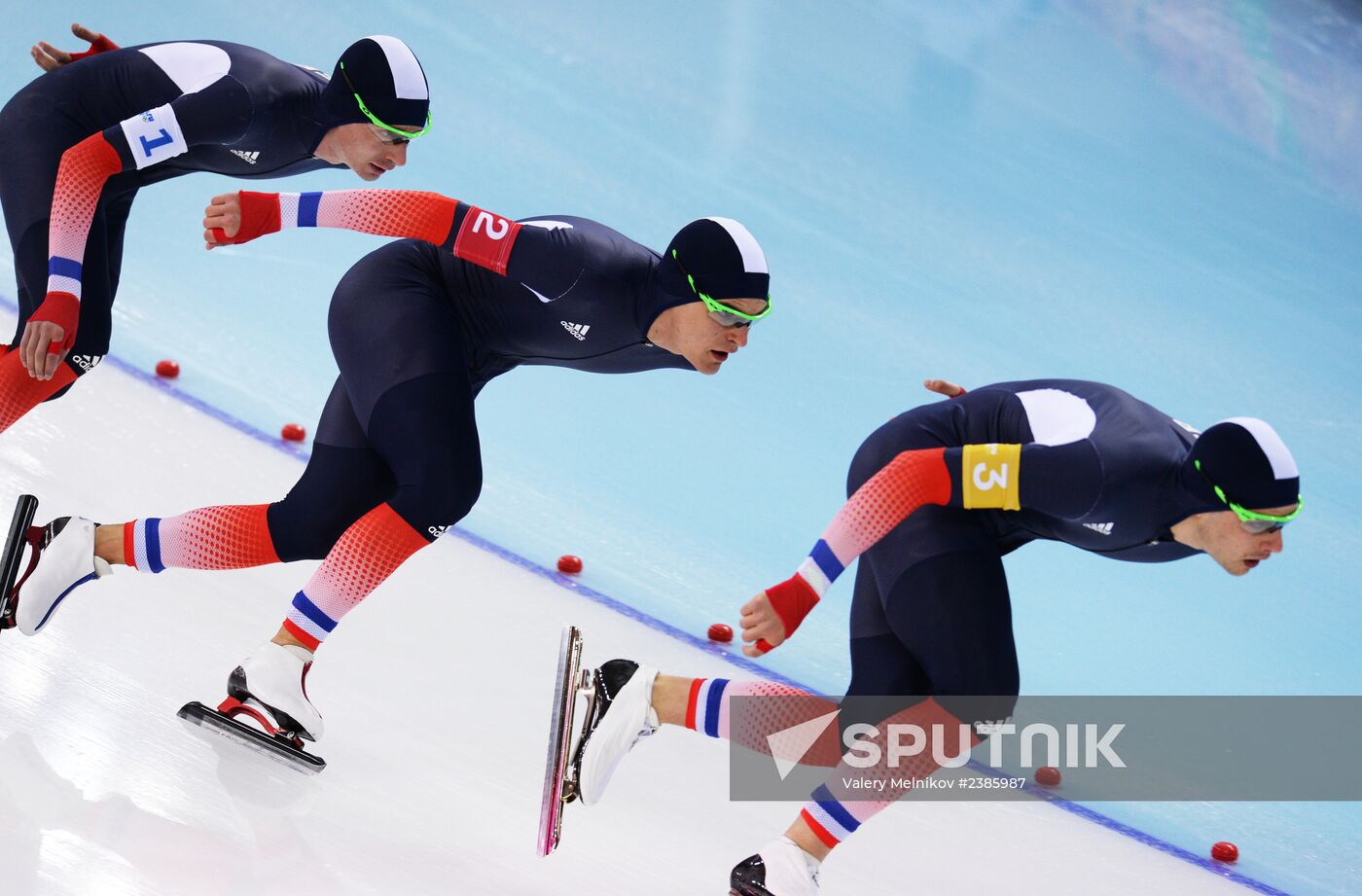 2014 Winter Olympics. Speed skating. Men. Team pursuit. Finals
