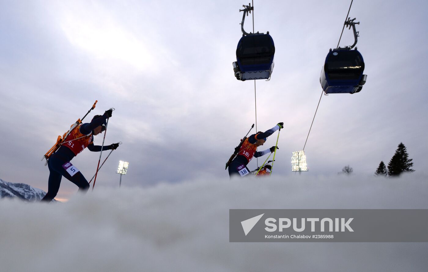 2014 Winter Olympics. Biathlon. Men. Relay