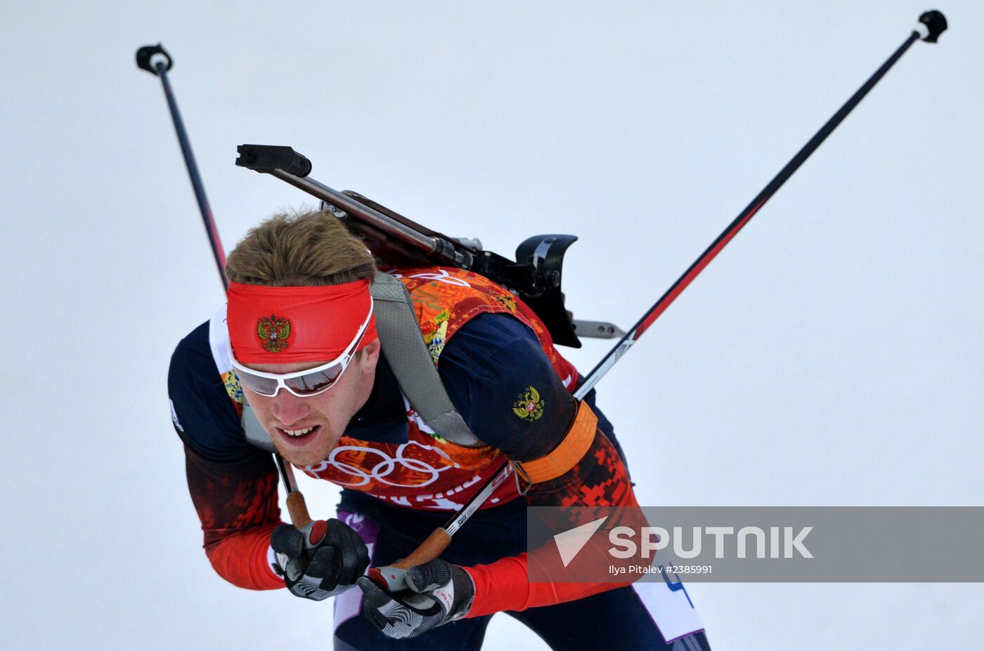 2014 Winter Olympics. Biathlon. Men. Relay