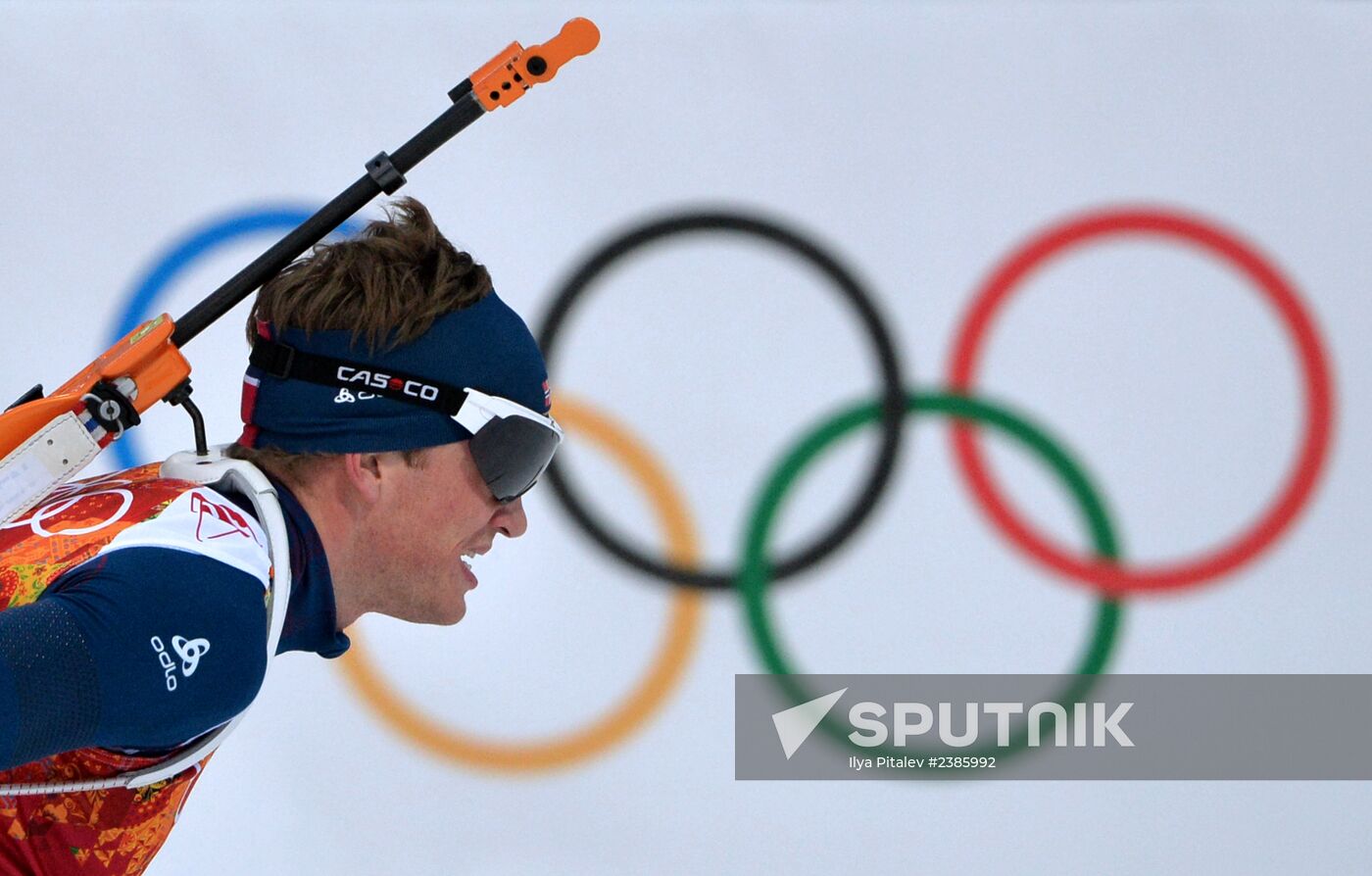 2014 Winter Olympics. Biathlon. Men. Relay