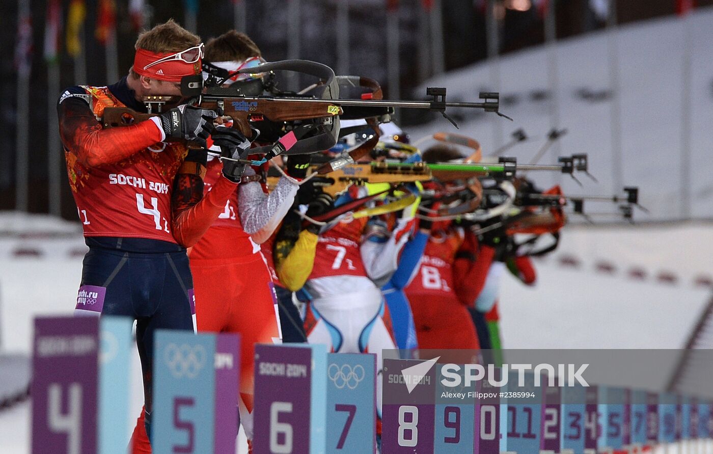 2014 Winter Olympics. Biathlon. Men. Relay