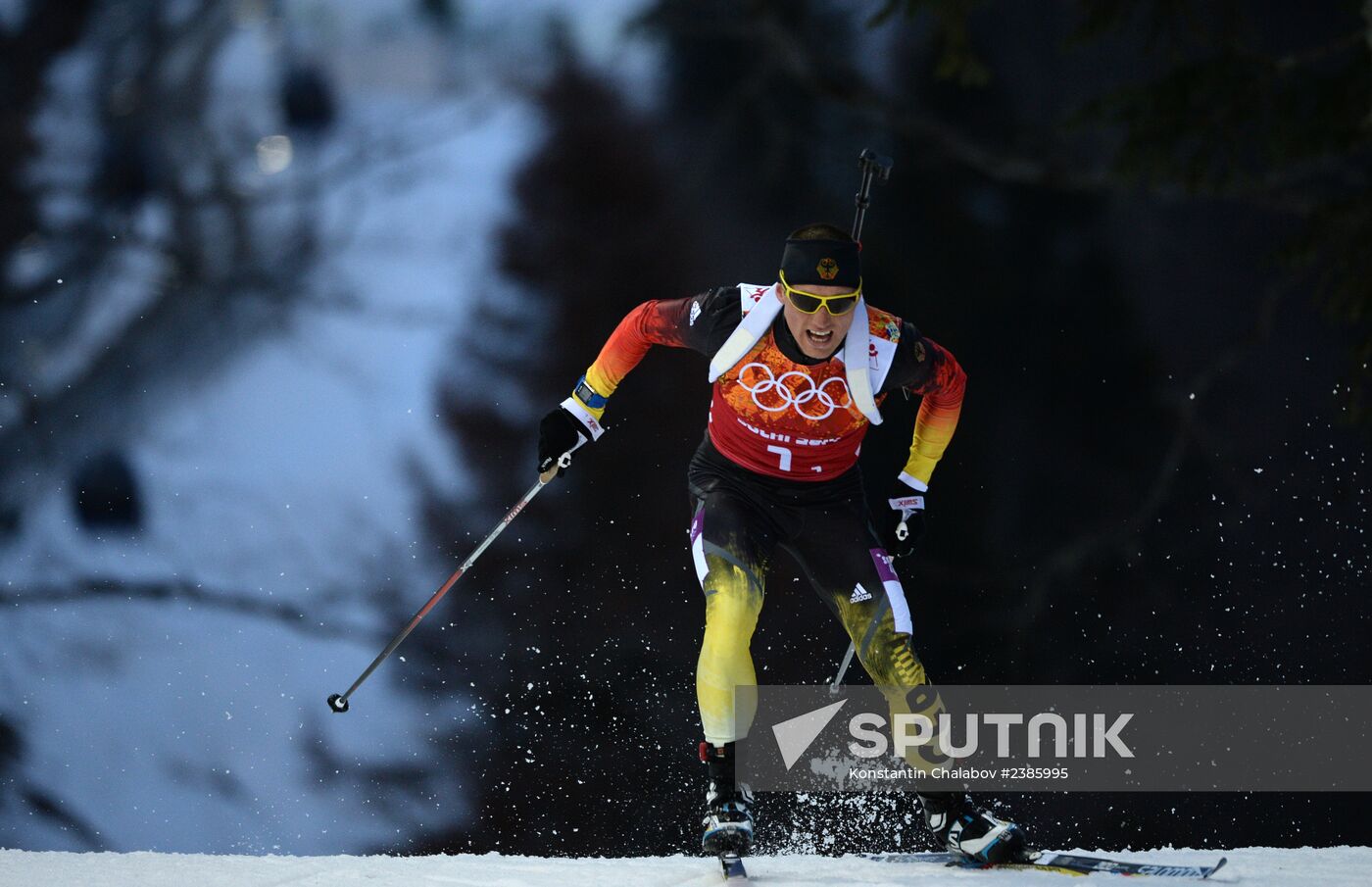 2014 Winter Olympics. Biathlon. Men. Relay