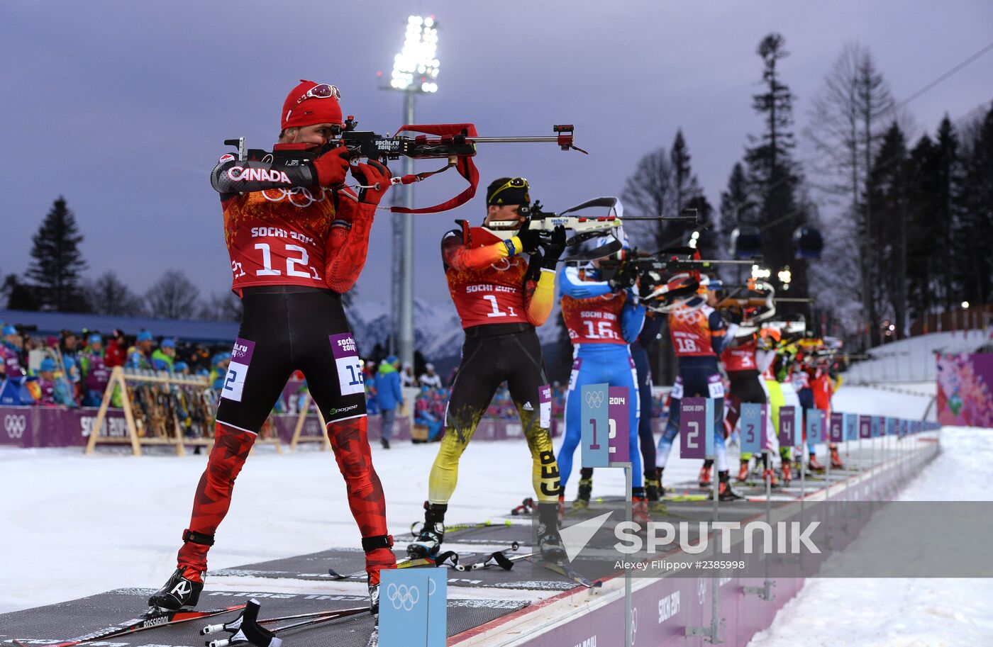 2014 Winter Olympics. Biathlon. Men. Relay