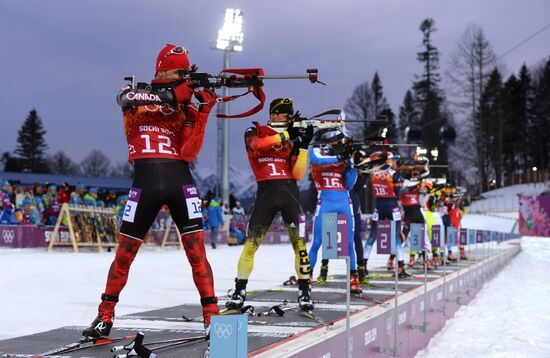 2014 Winter Olympics. Biathlon. Men. Relay