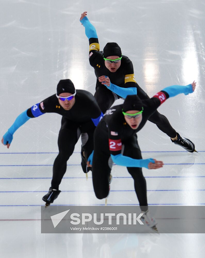 2014 Winter Olympics. Speed skating. Men. Team pursuit. Finals