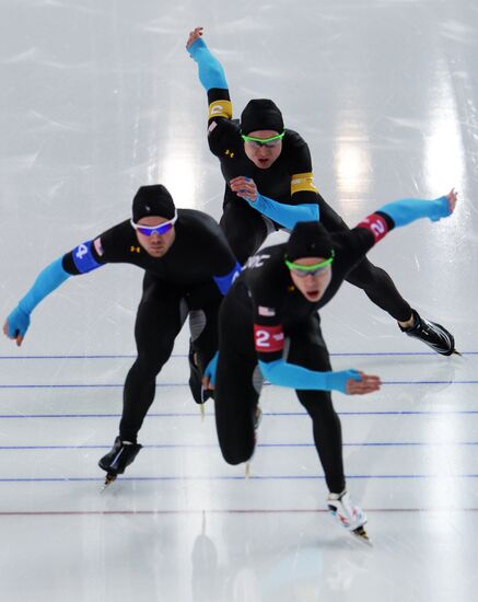 2014 Winter Olympics. Speed skating. Men. Team pursuit. Finals