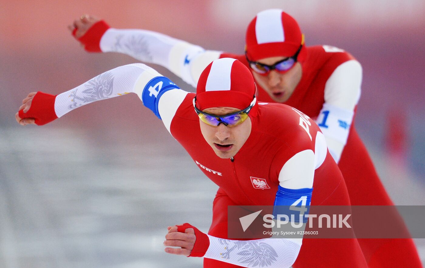 2014 Winter Olympics. Speed skating. Men. Team pursuit. Finals