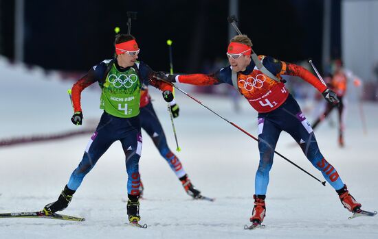 2014 Winter Olympics. Biathlon. Men. Relay