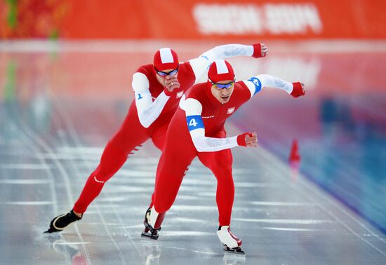 2014 Winter Olympics. Speed skating. Men. Team pursuit. Finals