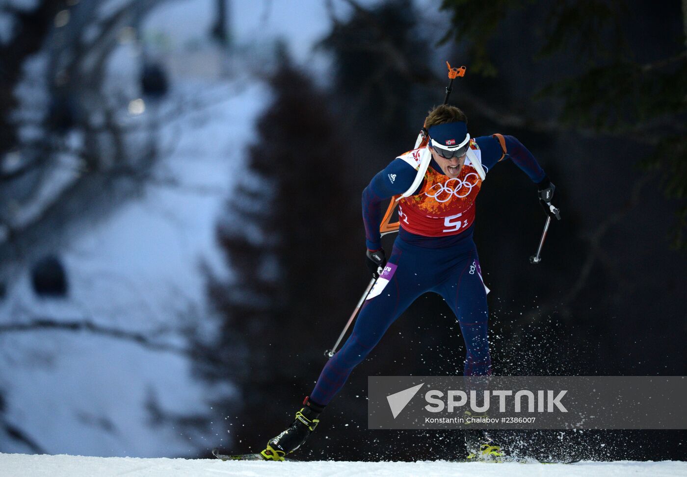 2014 Winter Olympics. Biathlon. Men. Relay