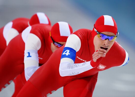 2014 Winter Olympics. Speed skating. Men. Team pursuit. Finals