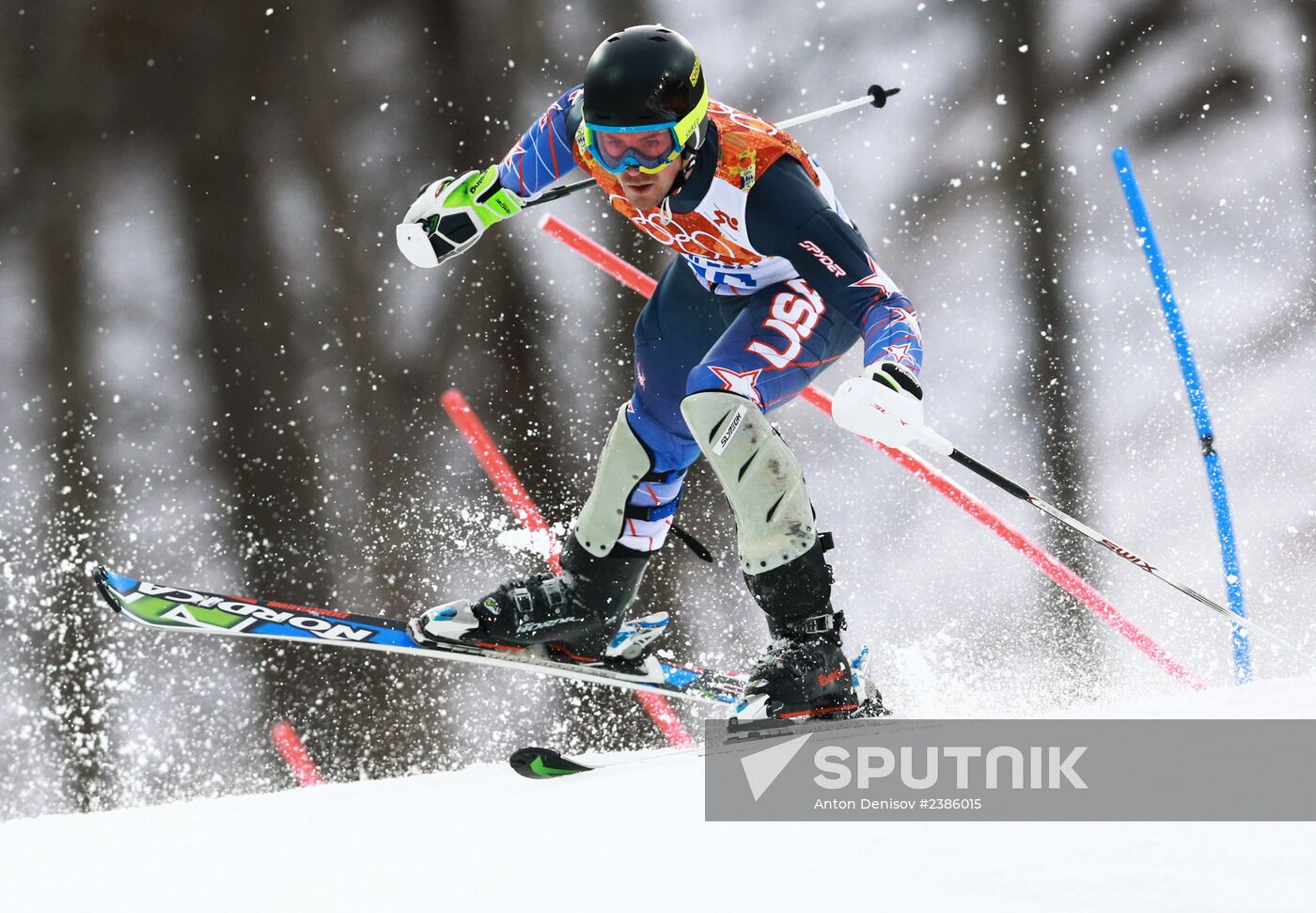 2014 Winter Olympics. Alpine skiing. Men. Slalom