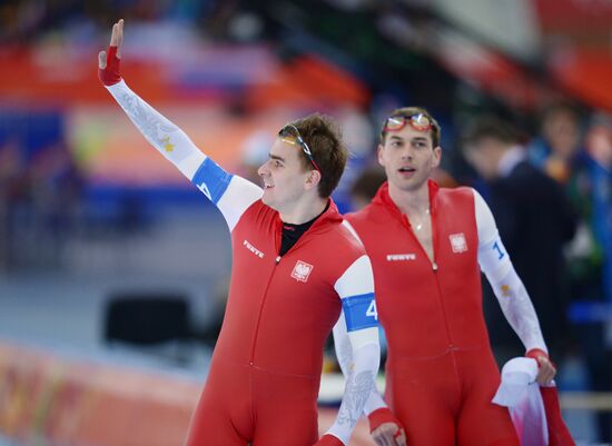 2014 Winter Olympics. Speed skating. Men. Team pursuit. Finals