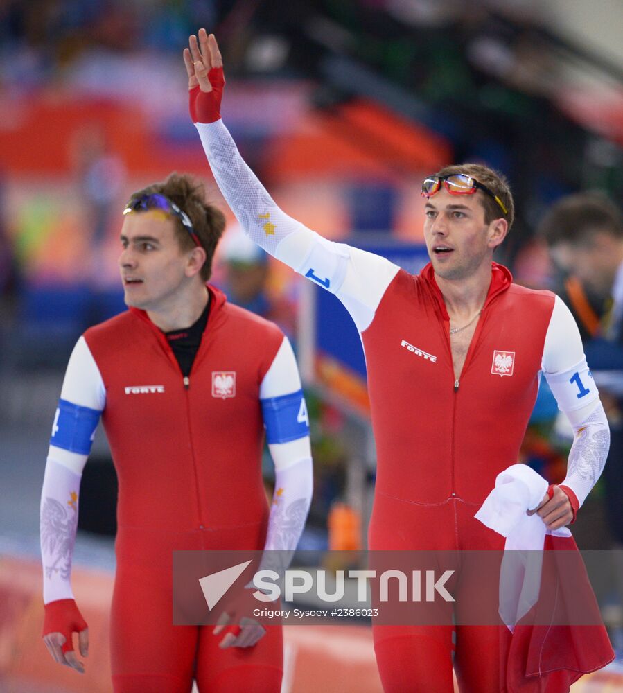 2014 Winter Olympics. Speed skating. Men. Team pursuit. Finals