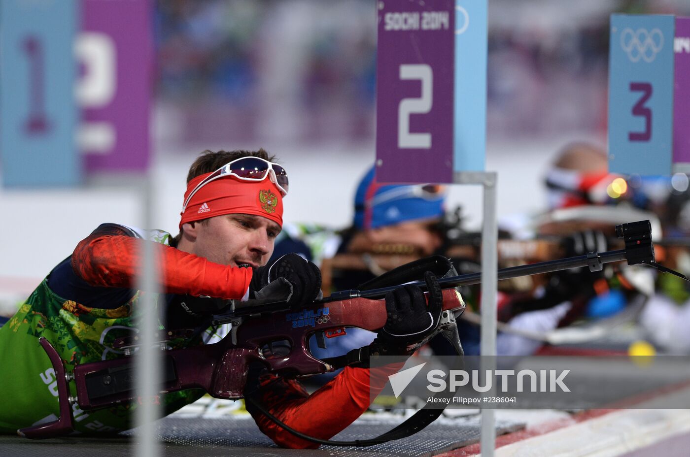 2014 Winter Olympics. Biathlon. Men. Relay