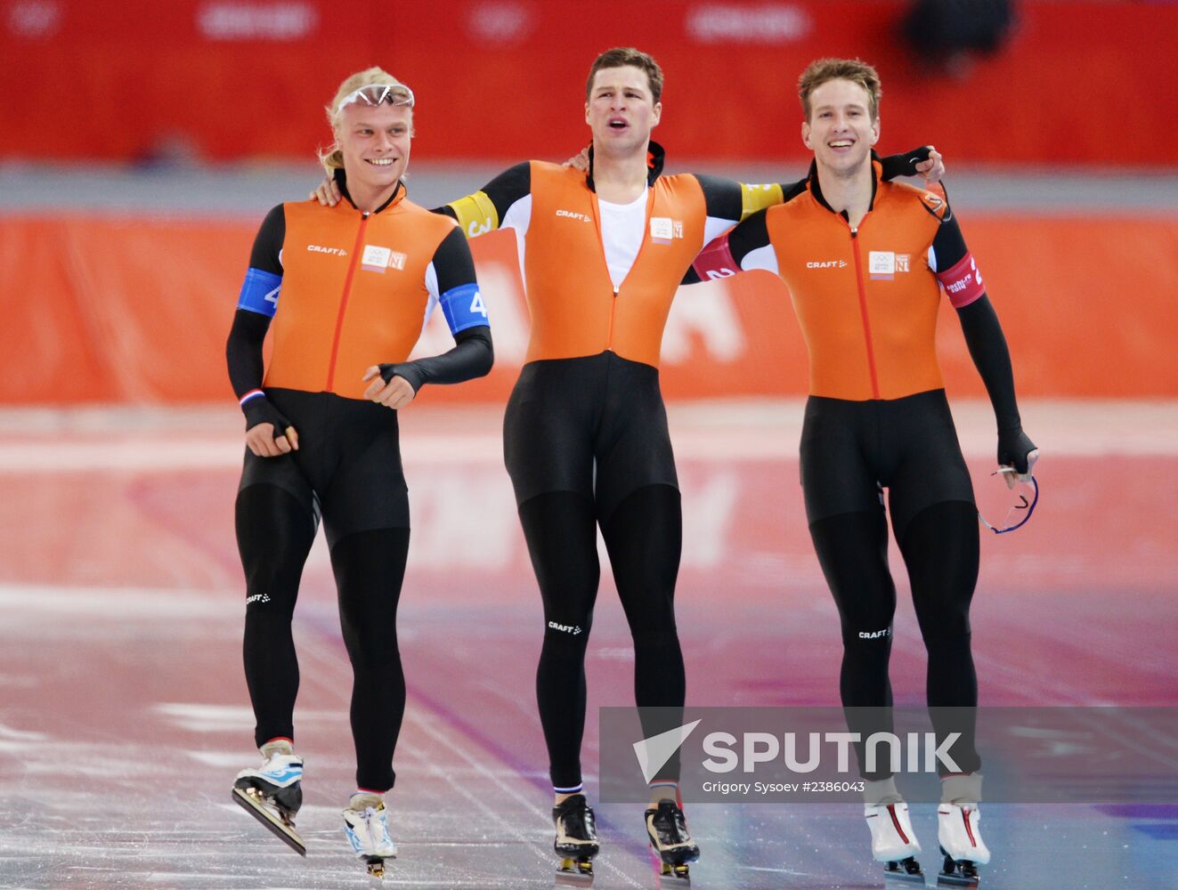2014 Winter Olympics. Speed skating. Men. Team pursuit. Finals