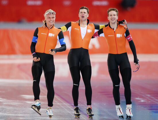 2014 Winter Olympics. Speed skating. Men. Team pursuit. Finals