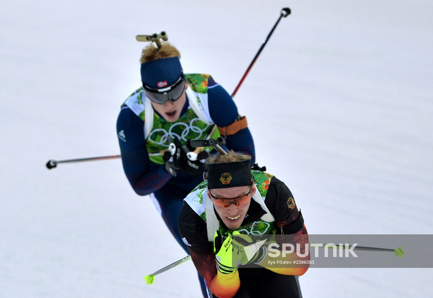 2014 Winter Olympics. Biathlon. Men. Relay