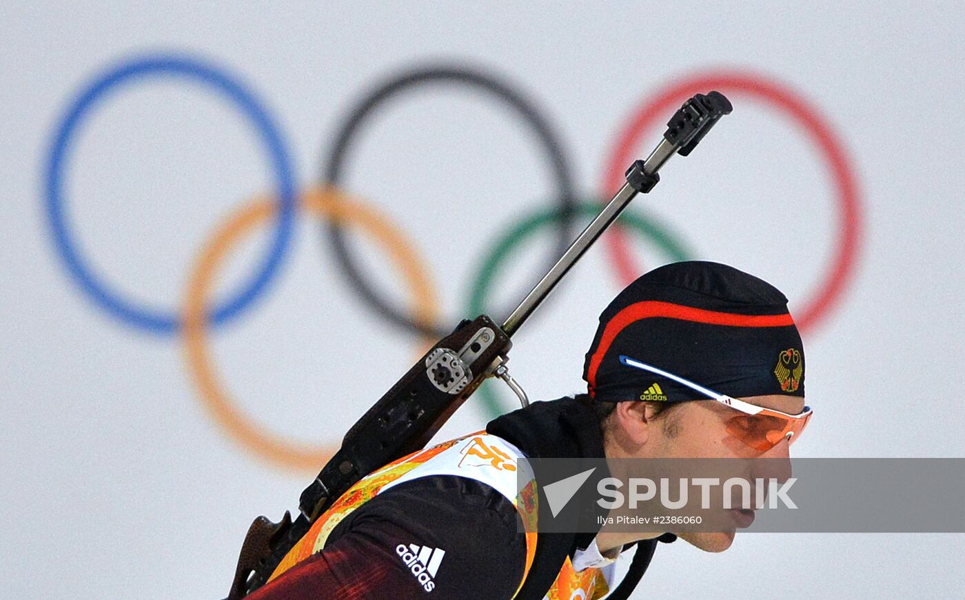 2014 Winter Olympics. Biathlon. Men. Relay