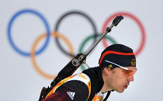 2014 Winter Olympics. Biathlon. Men. Relay