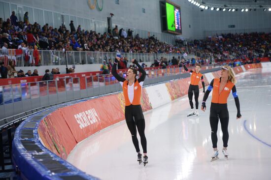 2014 Winter Olympics. Speed skating. Men. Team pursuit. Finals