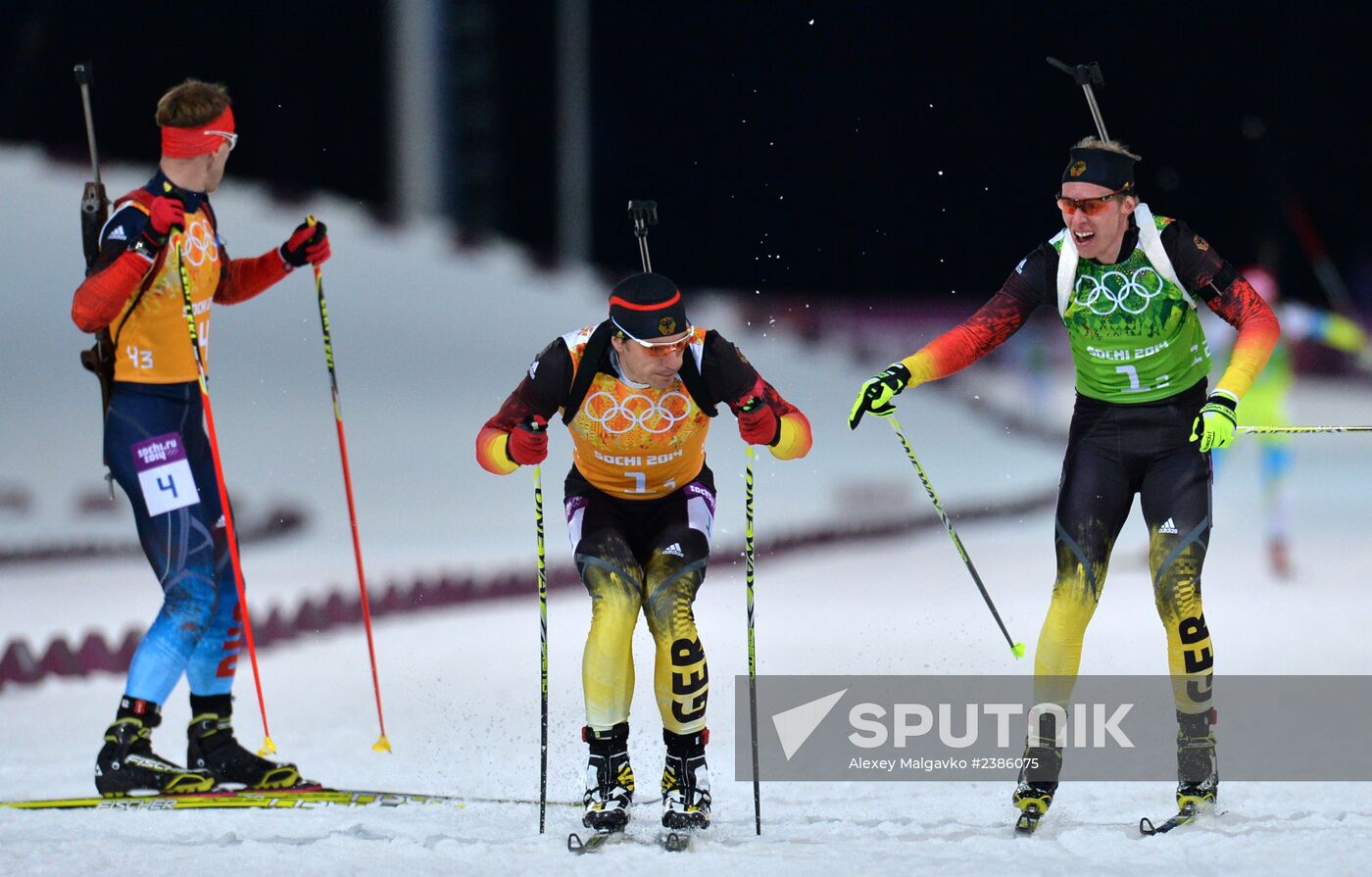 2014 Winter Olympics. Biathlon. Men. Relay