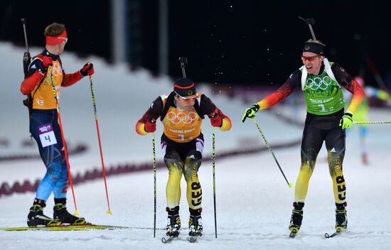 2014 Winter Olympics. Biathlon. Men. Relay