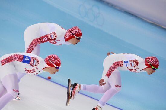 2014 Winter Olympics. Speed skating. Women. Team pursuit. Finals