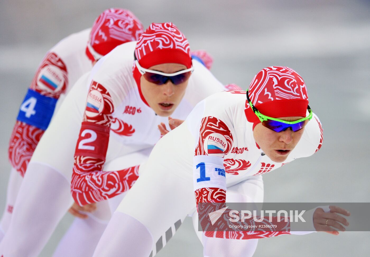 2014 Winter Olympics. Speed skating. Women. Team pursuit. Finals