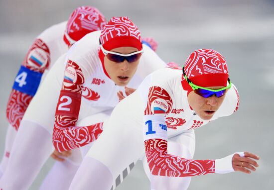 2014 Winter Olympics. Speed skating. Women. Team pursuit. Finals