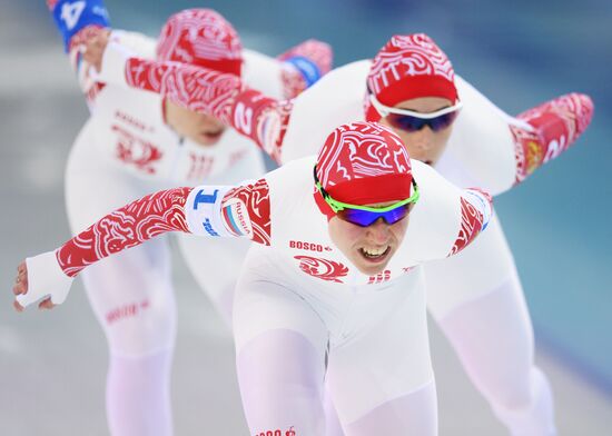 2014 Winter Olympics. Speed skating. Women. Team pursuit. Finals