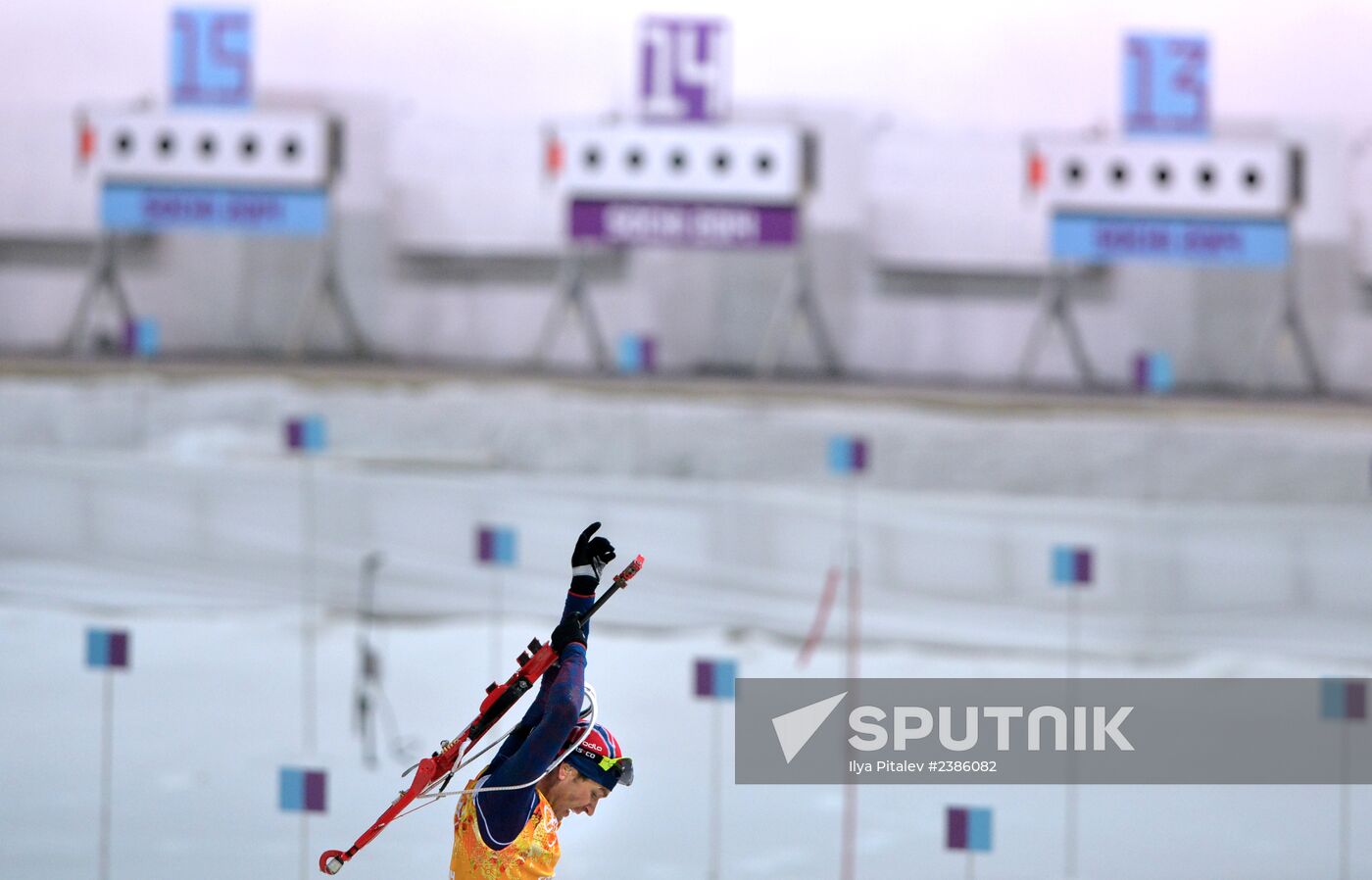 2014 Winter Olympics. Biathlon. Men. Relay