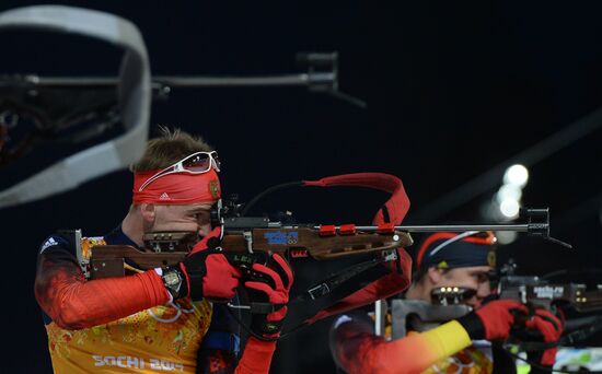2014 Winter Olympics. Biathlon. Men. Relay