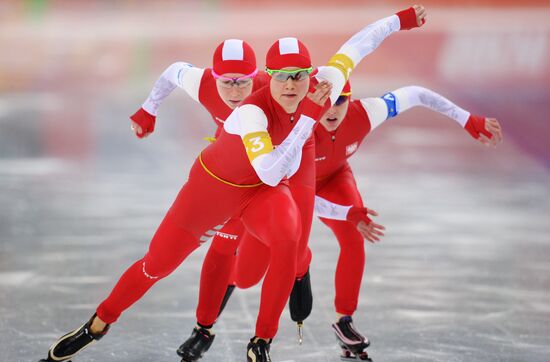 2014 Winter Olympics. Speed skating. Women. Team pursuit. Finals