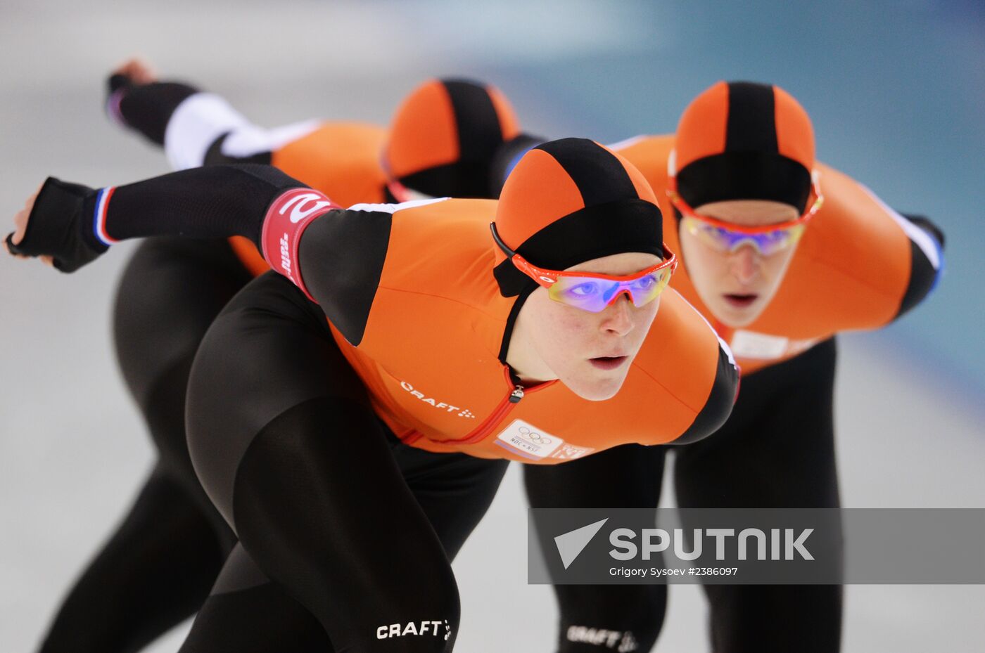 2014 Winter Olympics. Speed skating. Women. Team pursuit. Finals