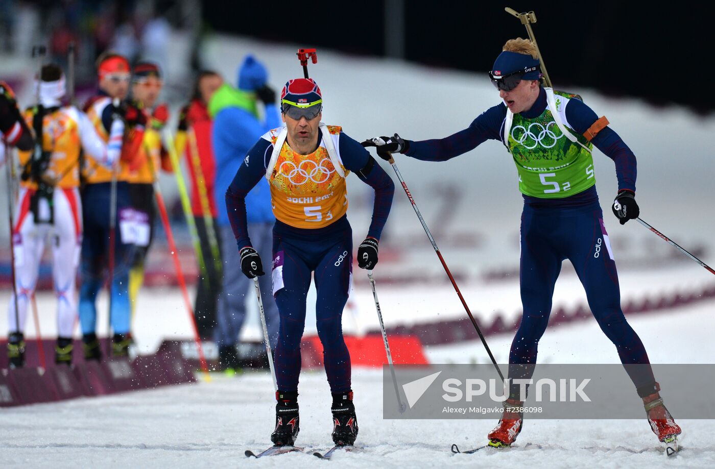 2014 Winter Olympics. Biathlon. Men. Relay