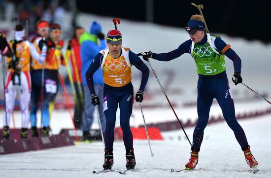 2014 Winter Olympics. Biathlon. Men. Relay
