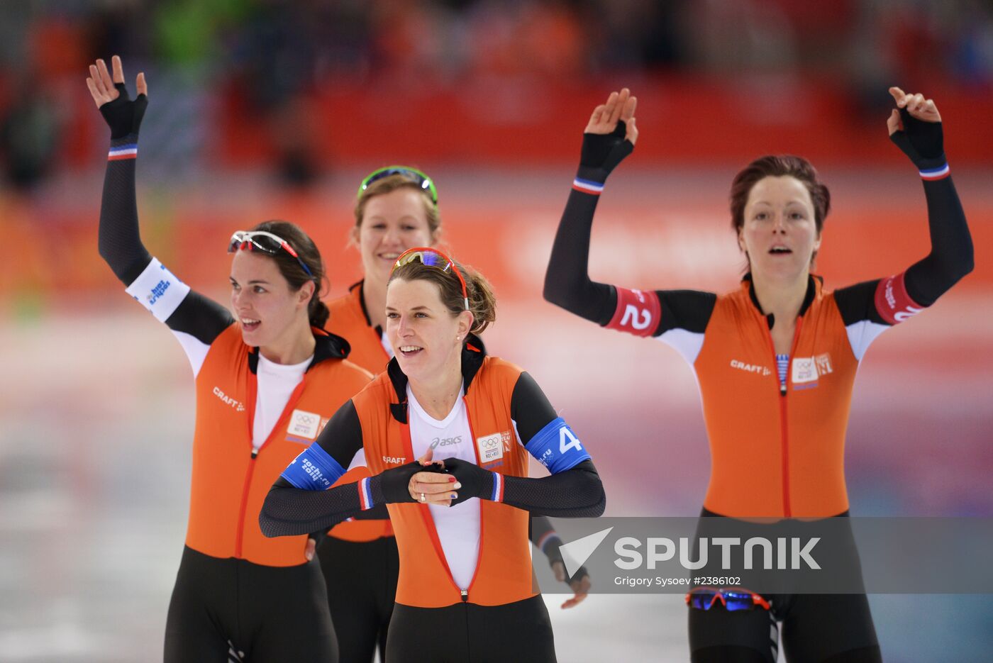 2014 Winter Olympics. Speed skating. Women. Team pursuit. Finals