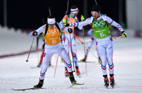 2014 Winter Olympics. Biathlon. Men. Relay