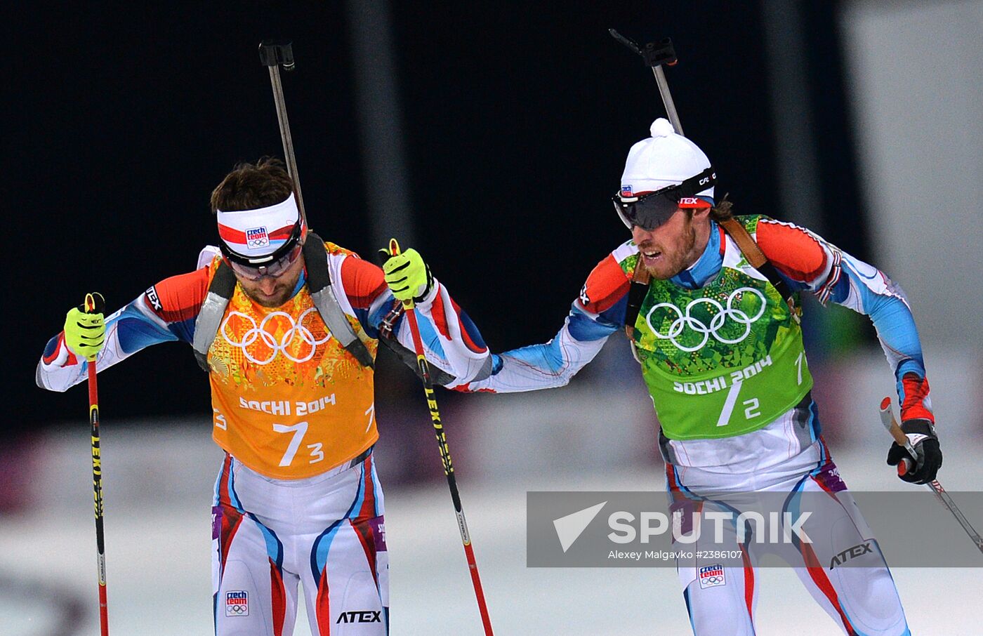 2014 Winter Olympics. Biathlon. Men. Relay