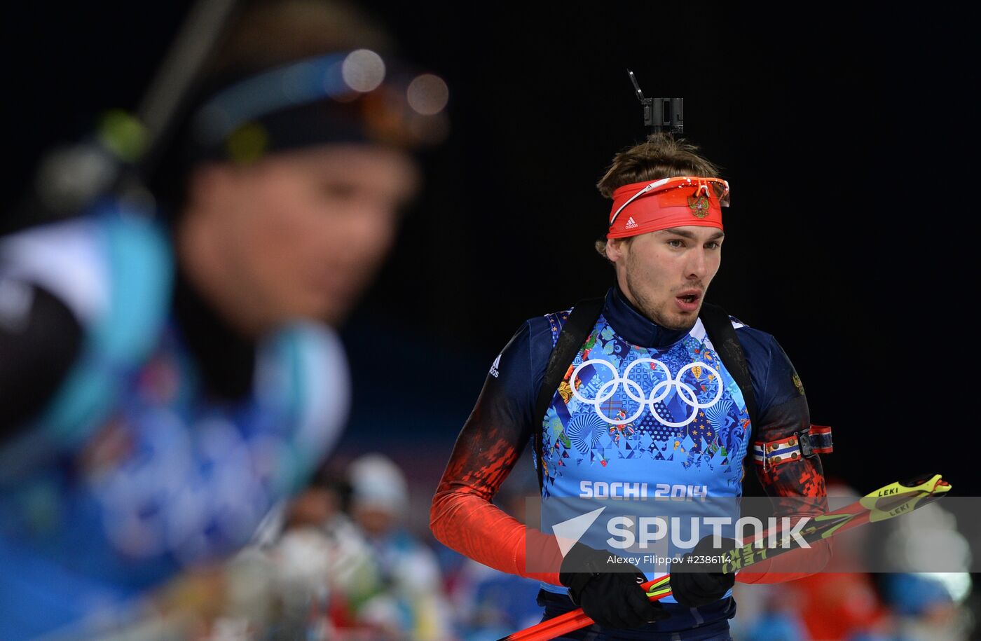 2014 Winter Olympics. Biathlon. Men. Relay
